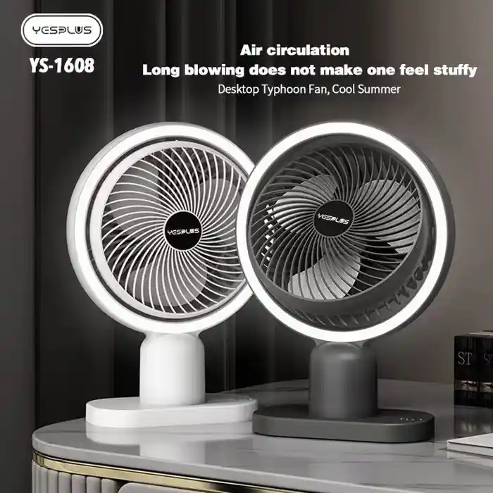 YesPlus YS-1608 Desktop Fan with Light Assorted Green Colours